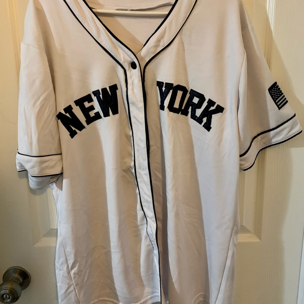 New York Yankee Style Button Up Size XXL